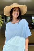 Made in Italy Milo Cotton Slouch Sac Dress Sky